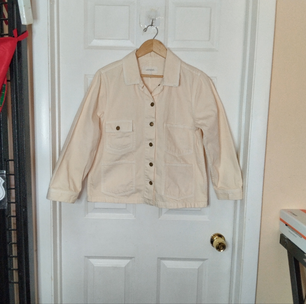 The GREAT. The Shrunken Barn Cream Jacket Size 2 - Picture 8 of 16